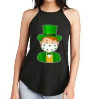 St Pattys Day Quarantine Leprechaun Masked Women's Perfect Tri Rocker Tank