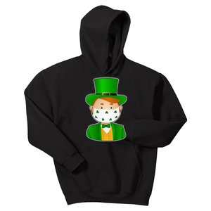 St Pattys Day Quarantine Leprechaun Masked Kids Hoodie