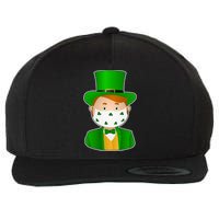 St Pattys Day Quarantine Leprechaun Masked Wool Snapback Cap