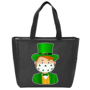 St Pattys Day Quarantine Leprechaun Masked Zip Tote Bag