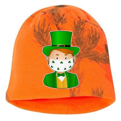 St Pattys Day Quarantine Leprechaun Masked Kati - Camo Knit Beanie