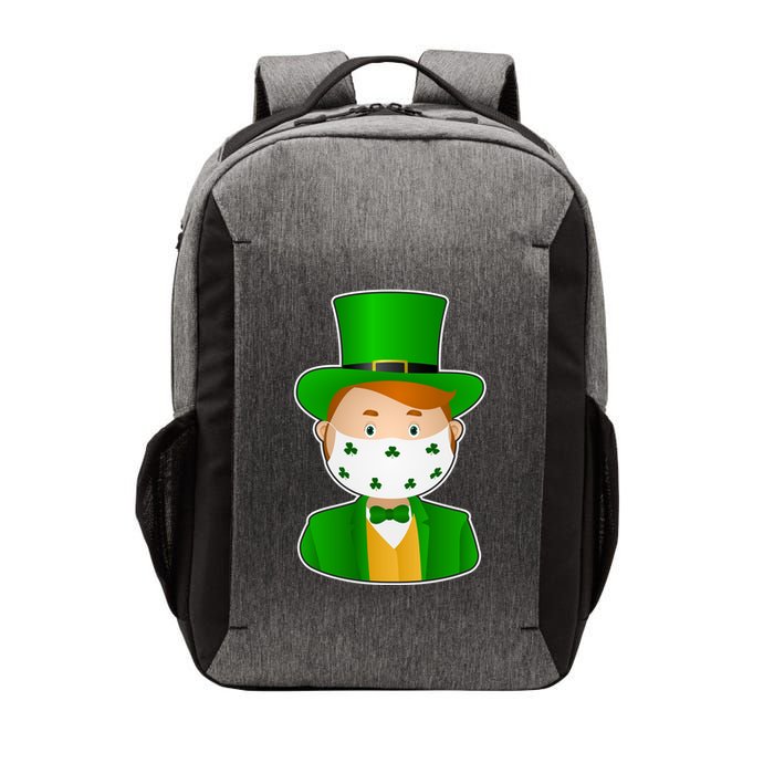 St Pattys Day Quarantine Leprechaun Masked Vector Backpack