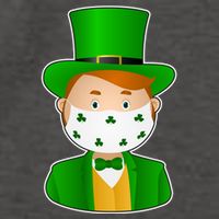 St Pattys Day Quarantine Leprechaun Masked Vector Backpack