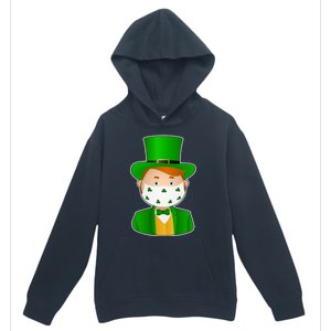 St Pattys Day Quarantine Leprechaun Masked Urban Pullover Hoodie