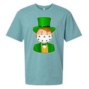 St Pattys Day Quarantine Leprechaun Masked Sueded Cloud Jersey T-Shirt