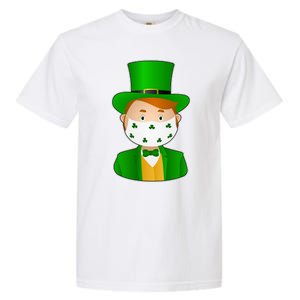 St Pattys Day Quarantine Leprechaun Masked Garment-Dyed Heavyweight T-Shirt