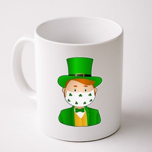 St Pattys Day Quarantine Leprechaun Masked Coffee Mug