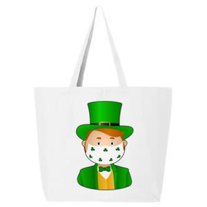 St Pattys Day Quarantine Leprechaun Masked 25L Jumbo Tote