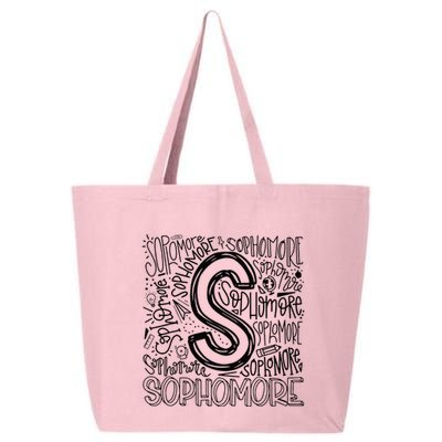 Sophomore Tenth 10th Grade Typography Back To School 25L Jumbo Tote