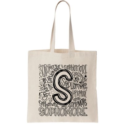 Sophomore Tenth 10th Grade Typography Back To School Bag