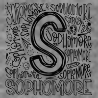 Sophomore Tenth 10th Grade Typography Back To School Tall Sweatshirt