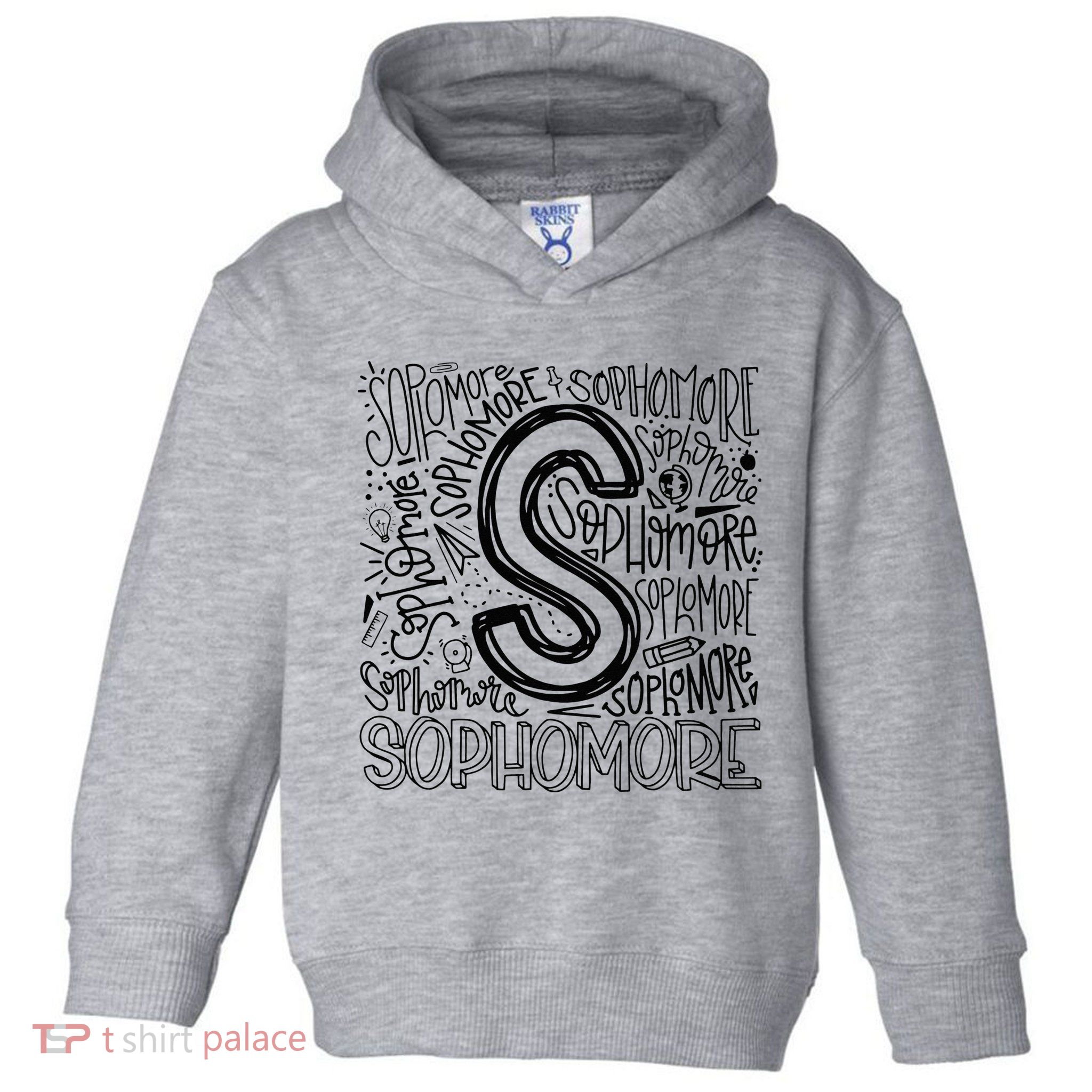 Sophomore Tenth 10th Grade Typography Back To School Toddler Hoodie
