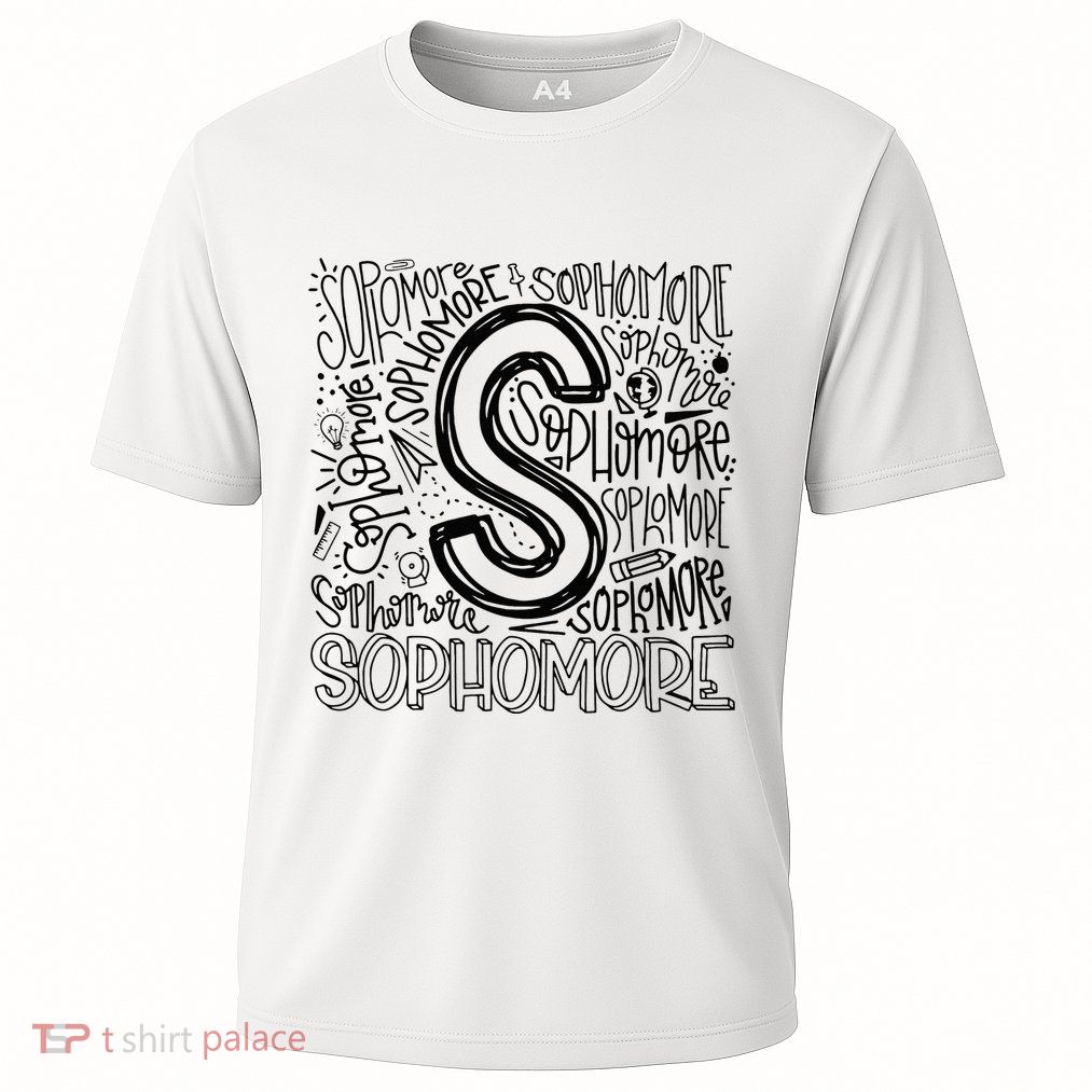 Sophomore Tenth 10th Grade Typography Back To School Performance Shirt