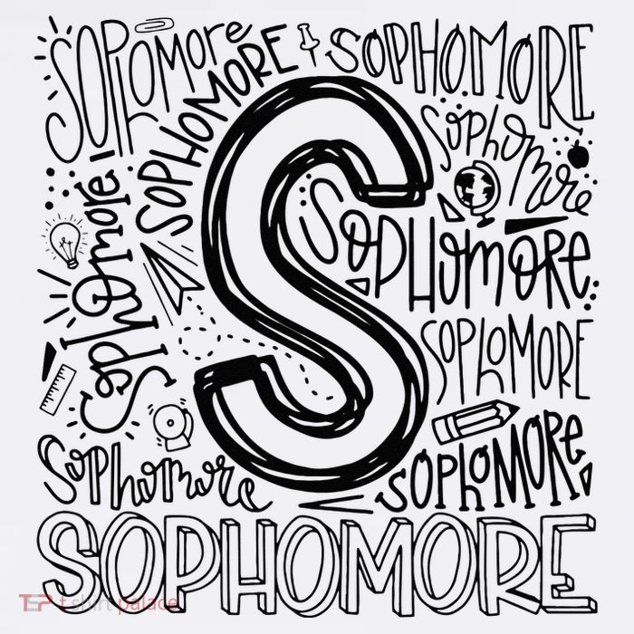 Sophomore Tenth 10th Grade Typography Back To School Performance Shirt