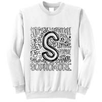 Sophomore Tenth 10th Grade Typography Back To School Sweatshirt