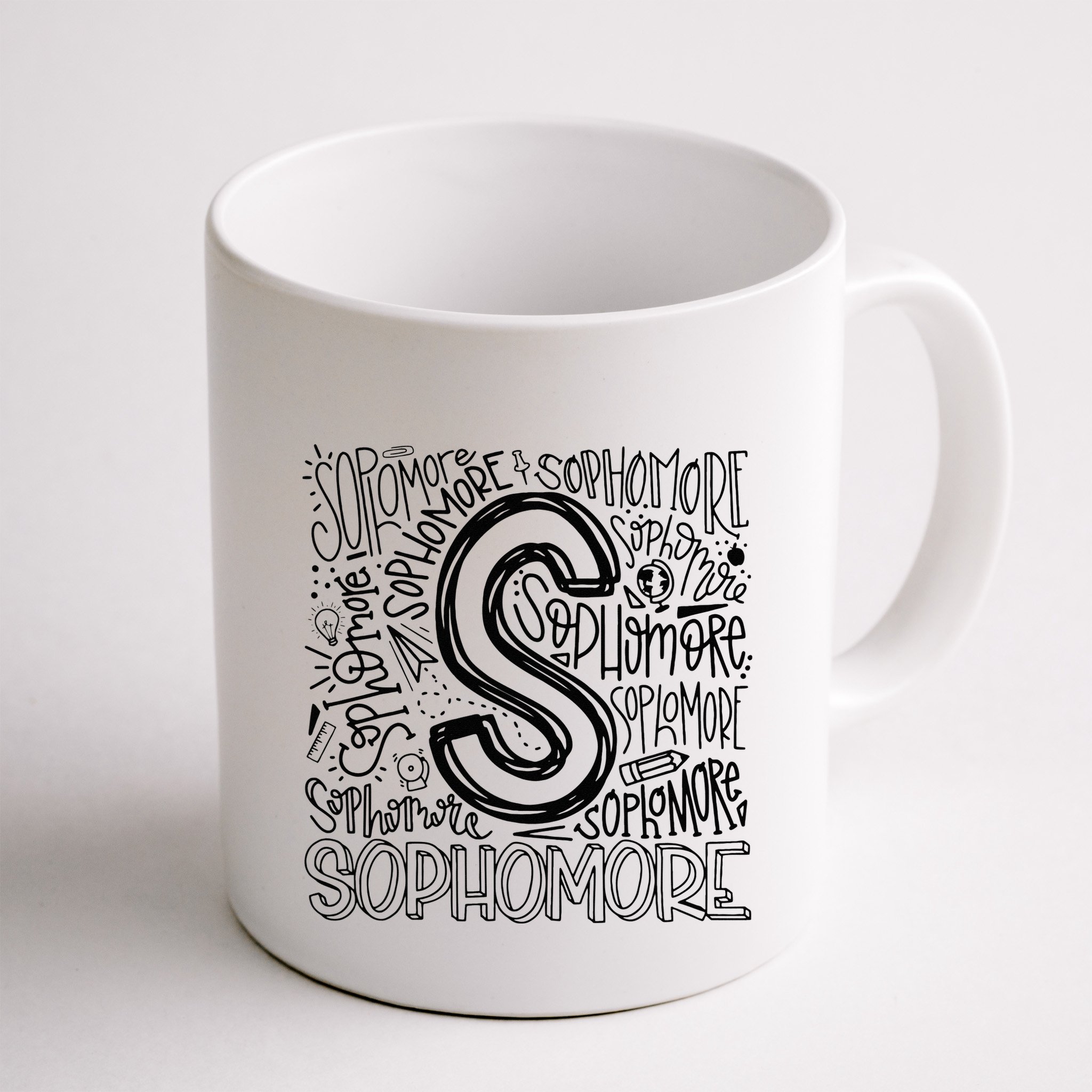 Sophomore Tenth 10th Grade Typography Back To School Mug