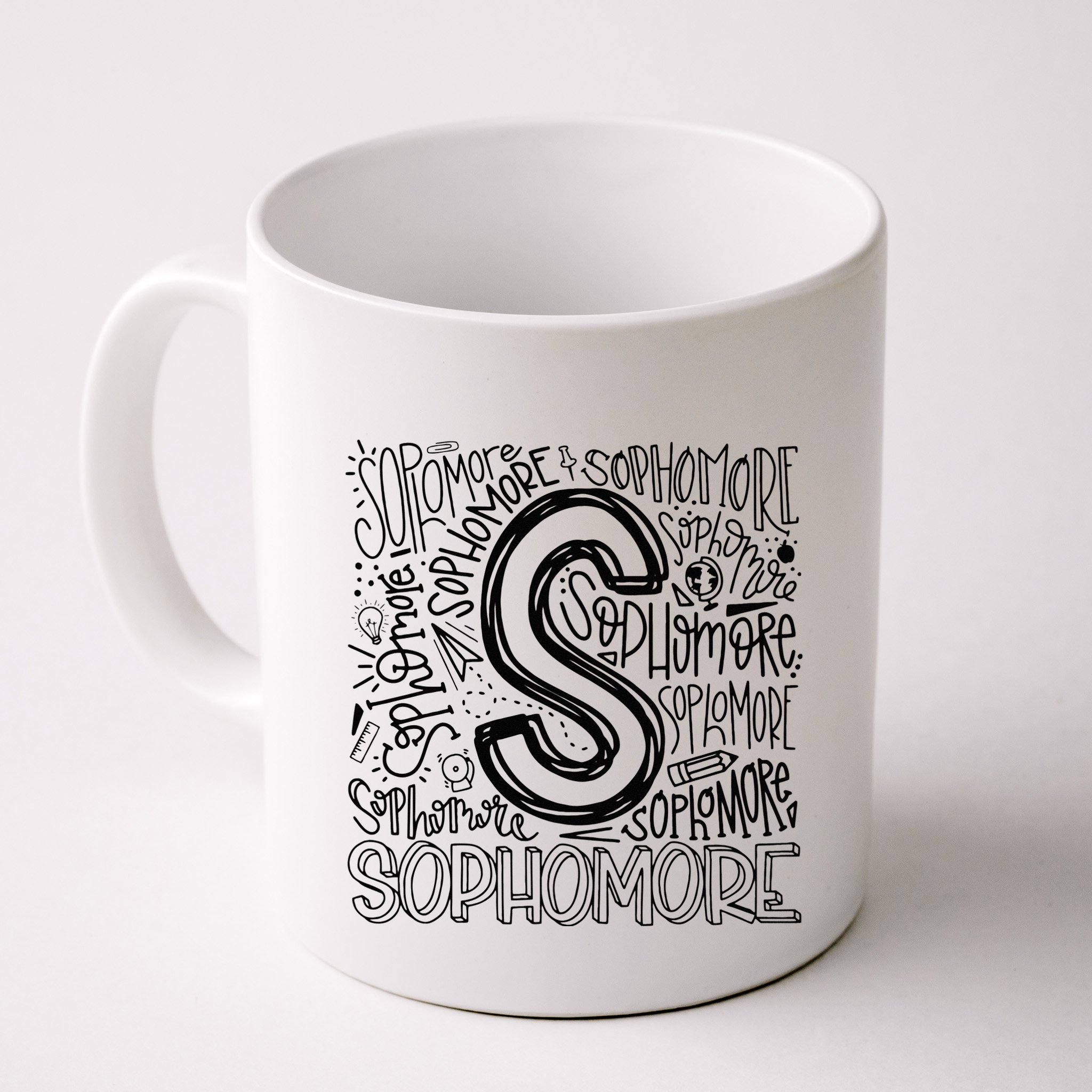 Sophomore Tenth 10th Grade Typography Back To School Mug