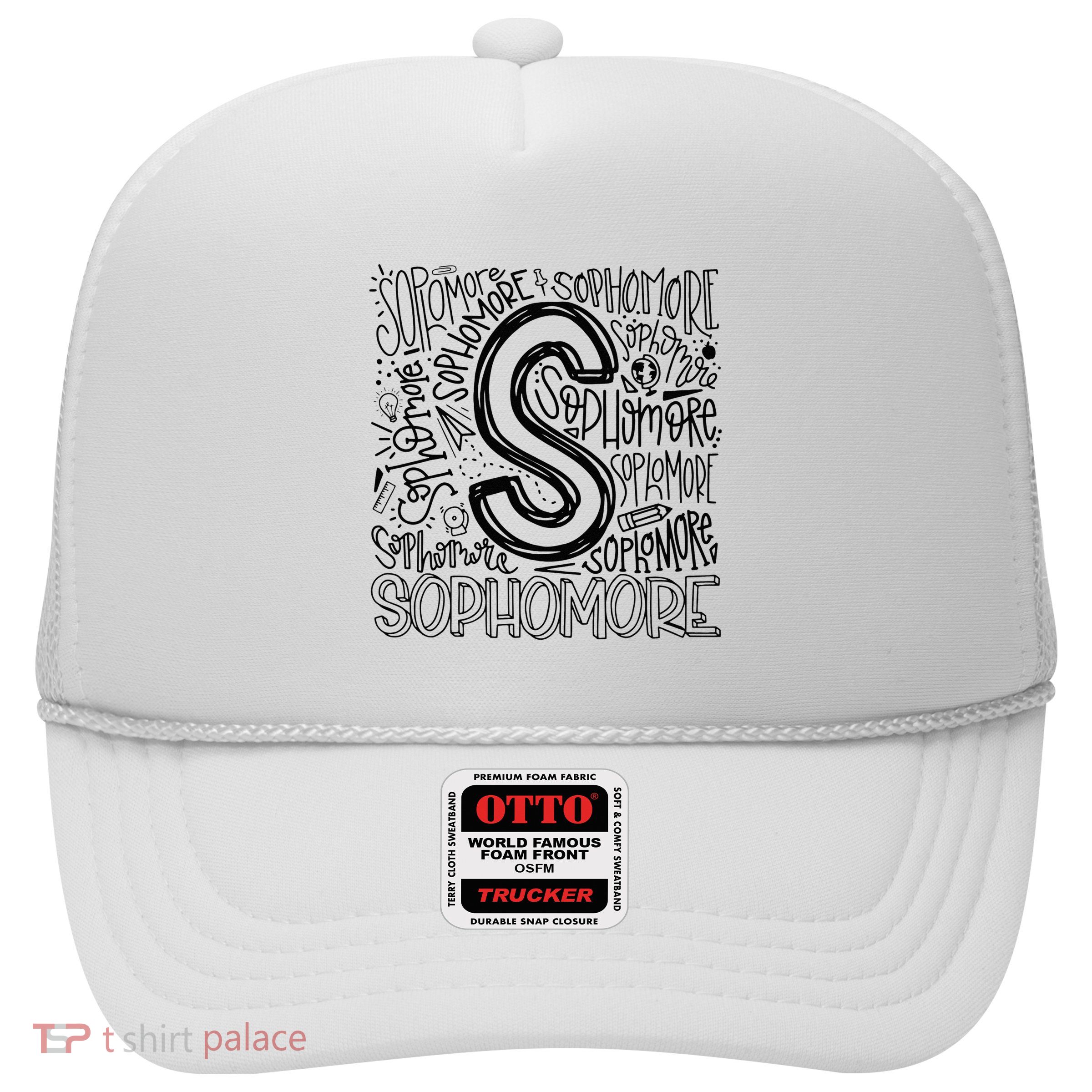 Sophomore Tenth 10th Grade Typography Back To School Trucker Hat