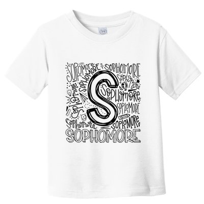 Sophomore Tenth 10th Grade Typography Back To School Toddler T-Shirt