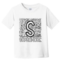 Sophomore Tenth 10th Grade Typography Back To School Toddler T-Shirt