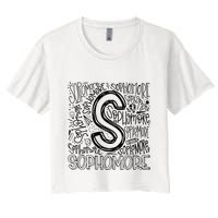 Sophomore Tenth 10th Grade Typography Back To School Crop Top