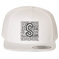 Sophomore Tenth 10th Grade Typography Back To School Wool Snapback Cap