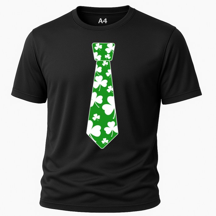 Shamrock Irish Clover Party Tie Cooling Performance Crew T-Shirt