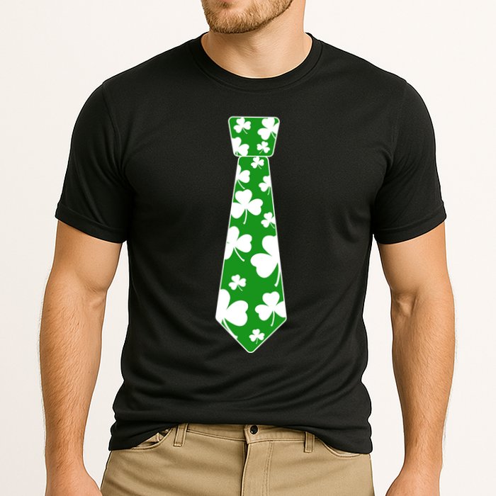 Shamrock Irish Clover Party Tie Cooling Performance Crew T-Shirt