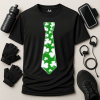 Shamrock Irish Clover Party Tie Cooling Performance Crew T-Shirt