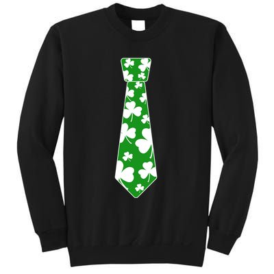 Shamrock Irish Clover Party Tie Sweatshirt