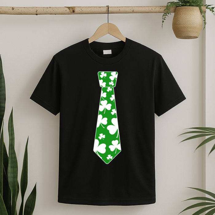 Shamrock Irish Clover Party Tie T-Shirt