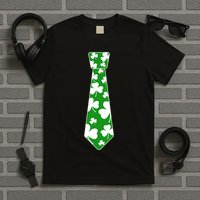 Shamrock Irish Clover Party Tie T-Shirt