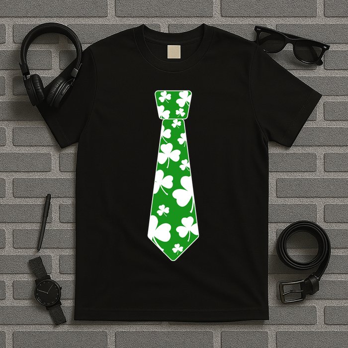 Shamrock Irish Clover Party Tie T-Shirt