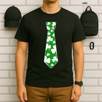 Shamrock Irish Clover Party Tie T-Shirt