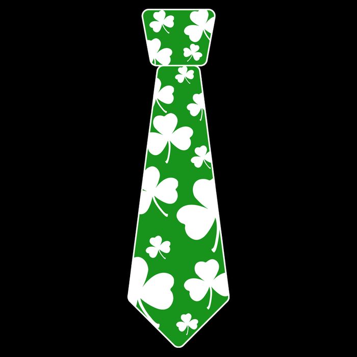 Shamrock Irish Clover Party Tie T-Shirt