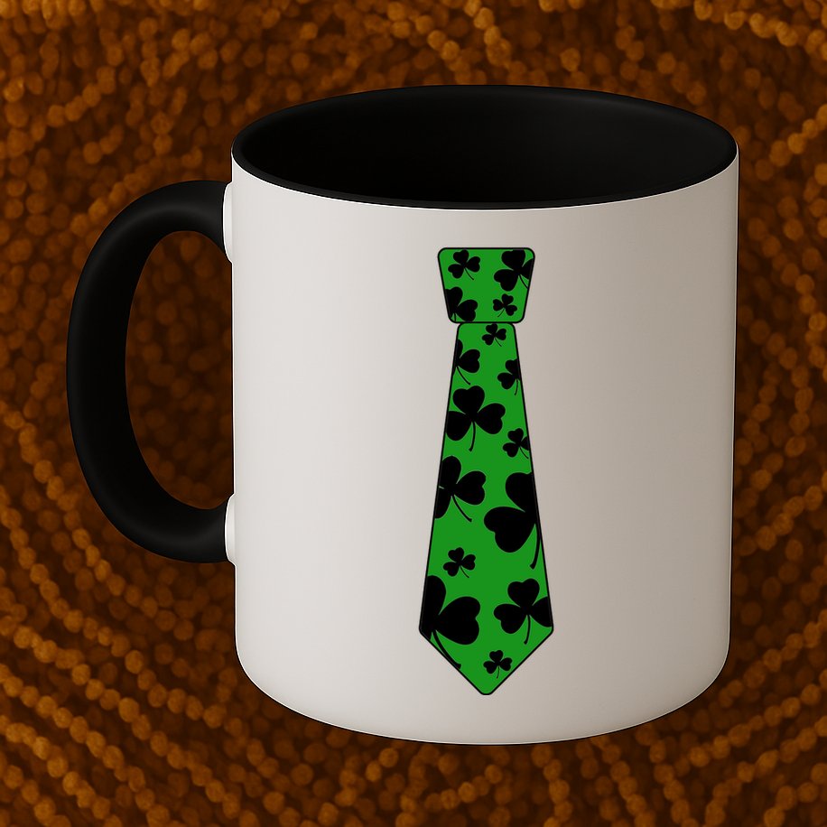 Shamrock Irish Clover Party Tie Mug