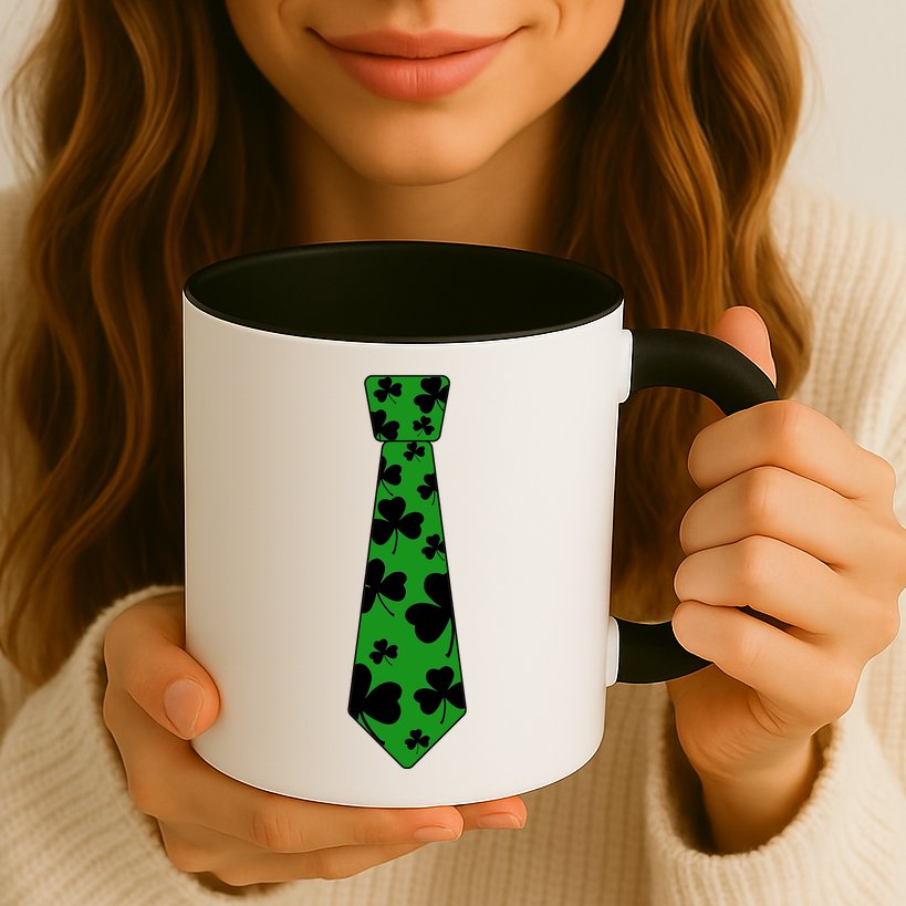 Shamrock Irish Clover Party Tie Mug