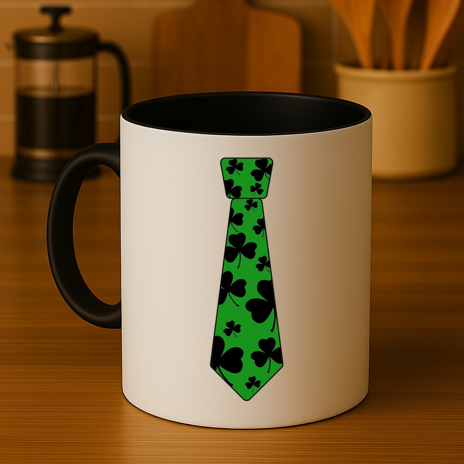 Shamrock Irish Clover Party Tie Mug