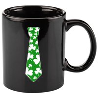 Shamrock Irish Clover Party Tie 11oz C Handle Ceramic Mug