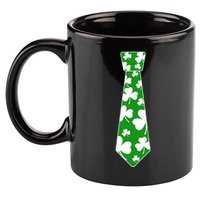 Shamrock Irish Clover Party Tie 11oz C Handle Ceramic Mug
