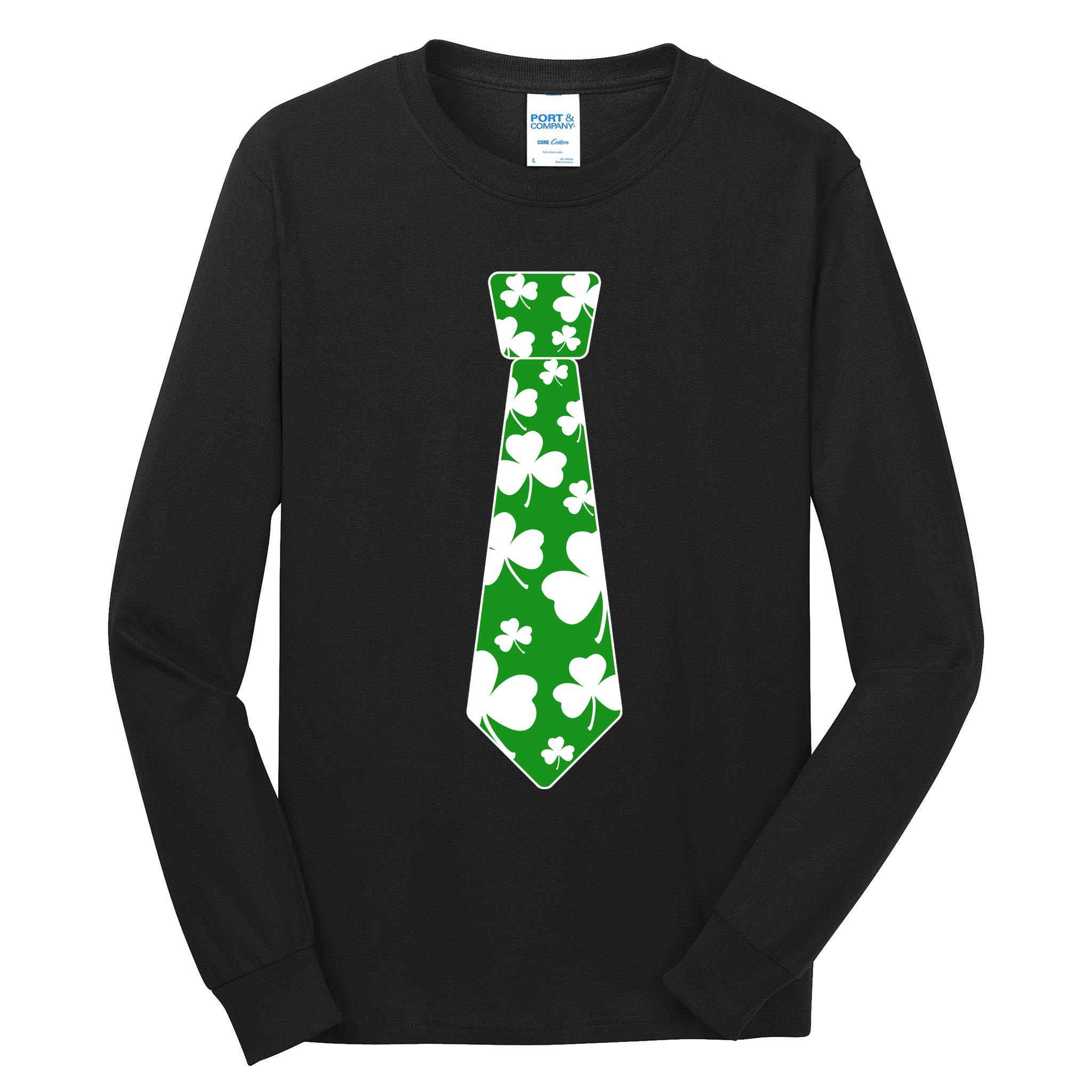 Shamrock Irish Clover Party Tie Tall Long Sleeve T-Shirt