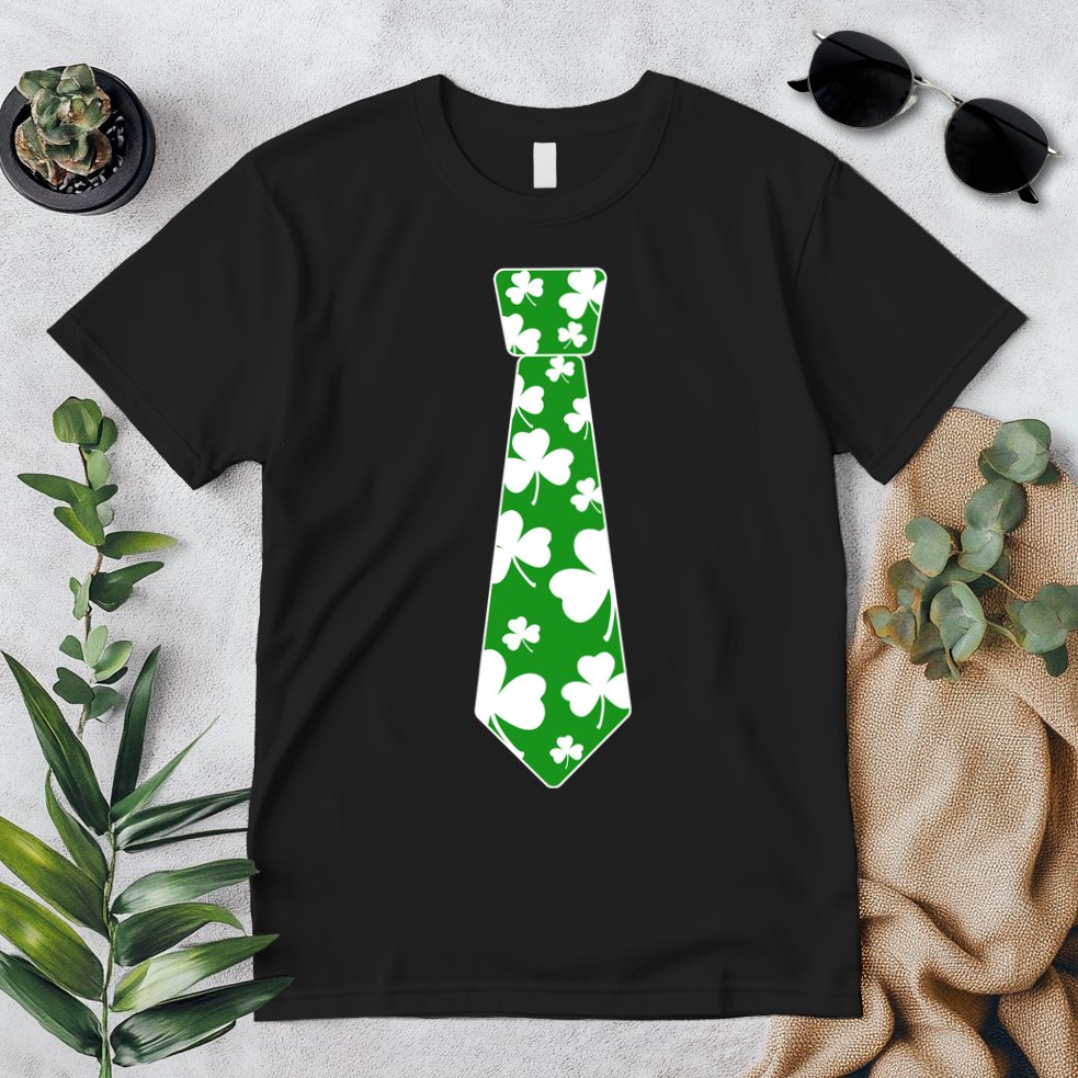 Shamrock Irish Clover Party Tie Premium T-Shirt