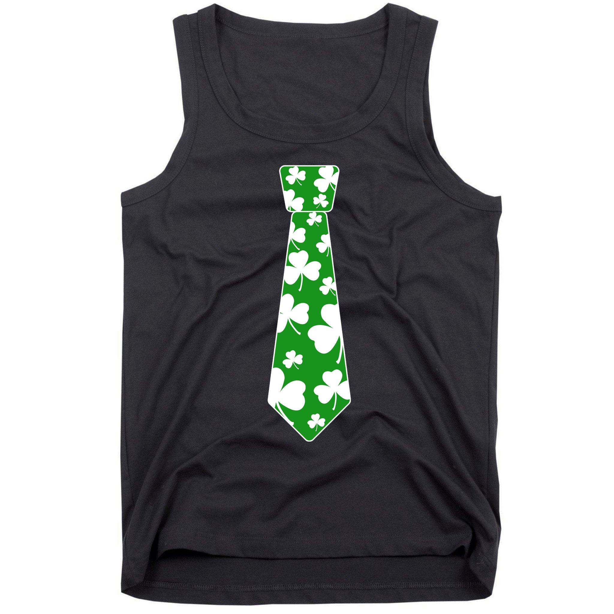 Shamrock Irish Clover Party Tie Tank Top