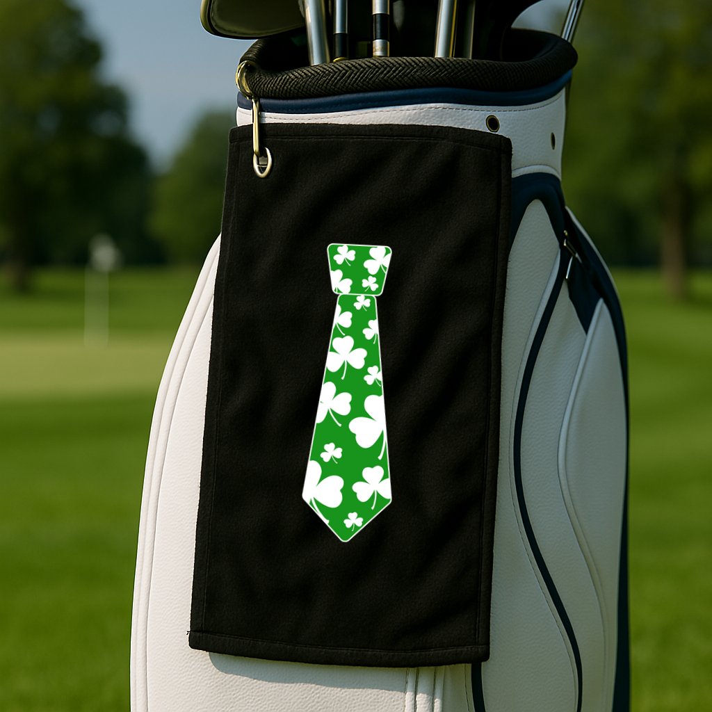 Shamrock Irish Clover Party Tie Golf Towel