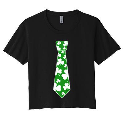 Shamrock Irish Clover Party Tie Crop Top