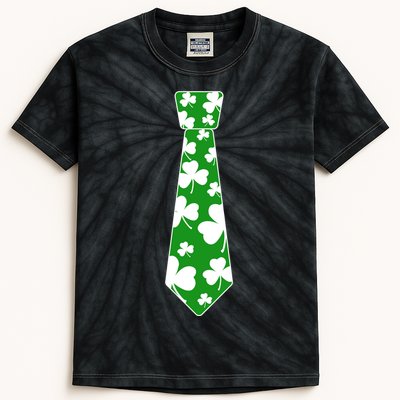 Shamrock Irish Clover Party Tie Kids Tie-Dye T-Shirt
