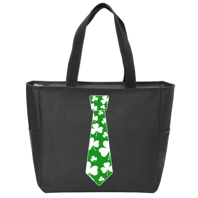 Shamrock Irish Clover Party Tie Zip Tote Bag
