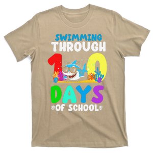 Swimming Through 100 Days Of School Funny Shark T-Shirt