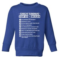 Sagittarius Top 10 Rules Zodiac Gift Toddler Sweatshirt