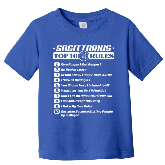 Sagittarius Top 10 Rules Zodiac Gift Toddler T-Shirt